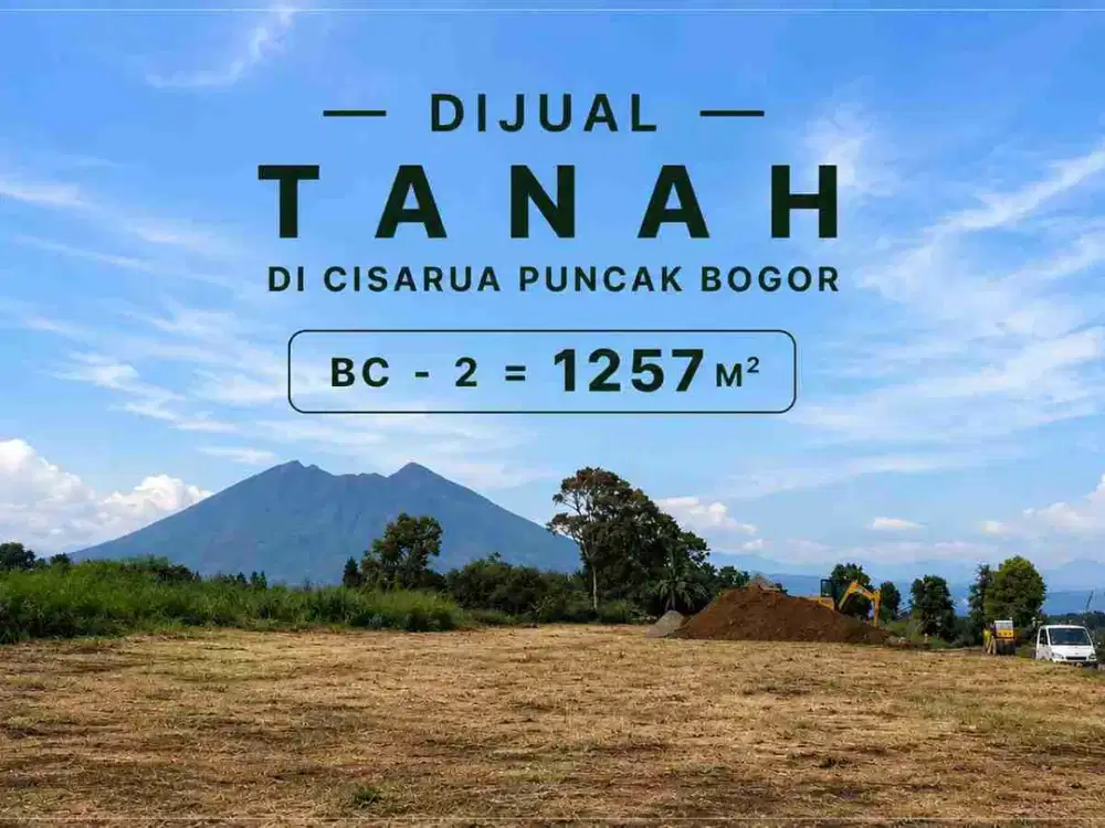Tanah cocok untuk villa dekat jalan raya puncak
