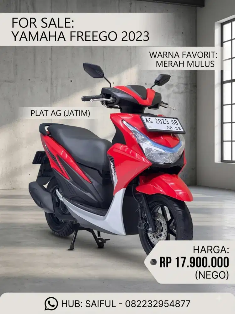 Perfect Condition!!Yamaha Freego 125cc 2023 Plat AG Mulus-Mustika