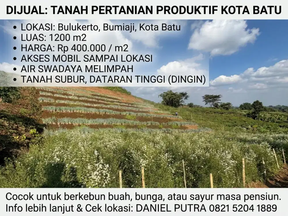 Tanah Murah pertanian Kota Batu