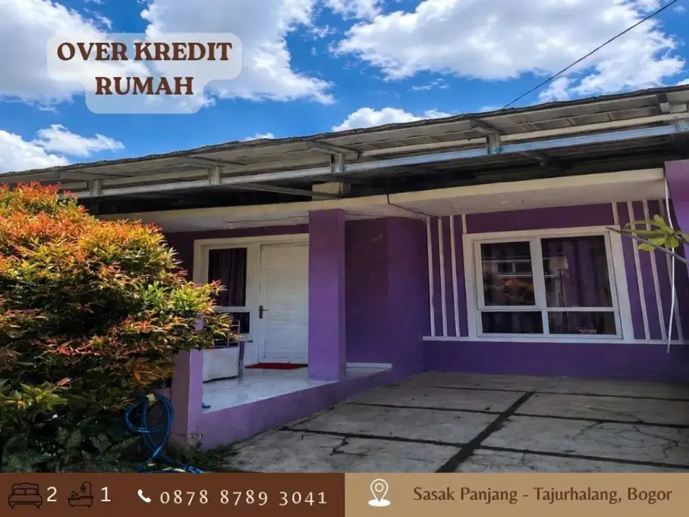 Jual Rumah Over Kredit dkt Stasiun KRL 69JT di Tajurhalang Bogor