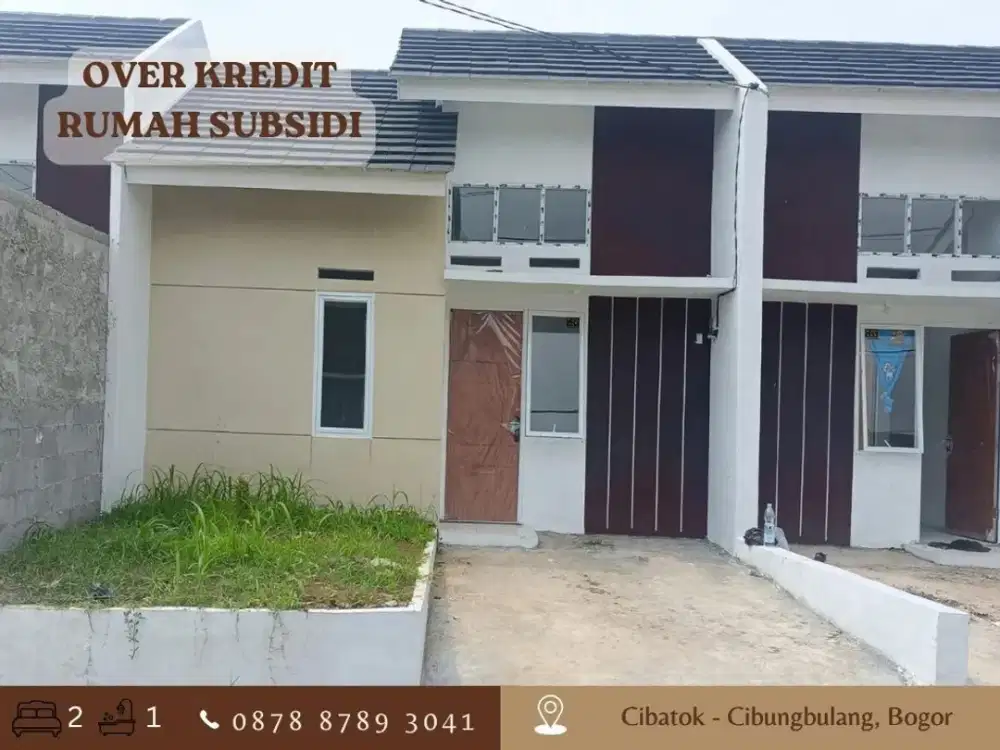 Rumah Subsidi OVER KREDIT 59JT cicilan 1 Jtan di Cibatok Ciampea Bogor
