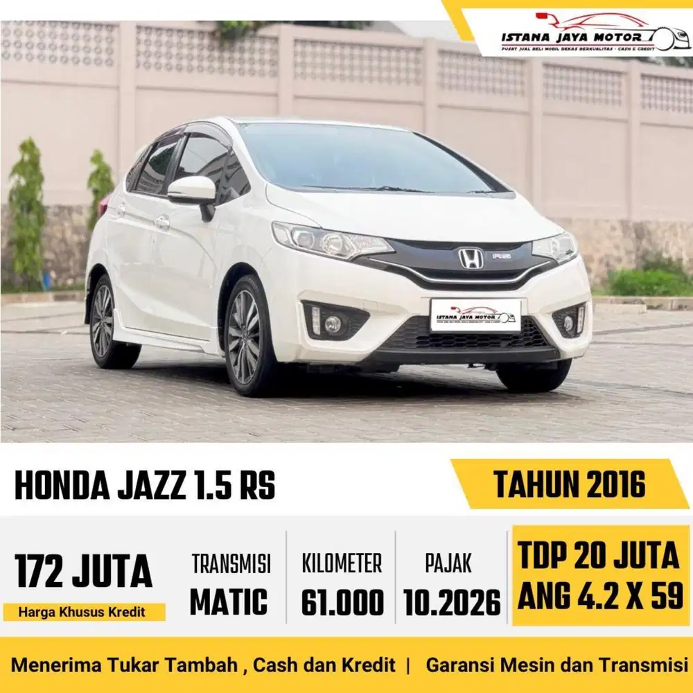 Honda Jazz RS CVT AT th 2016 #istana jaya motor