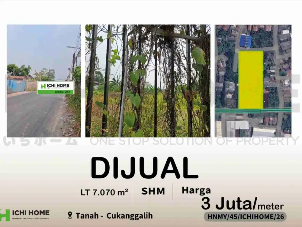 dijual tanah dijalan cukang galih