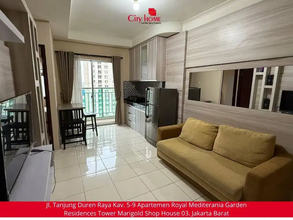 Dijual Apartemen Furnished 2 BR di Mediterania Garden Residences 2