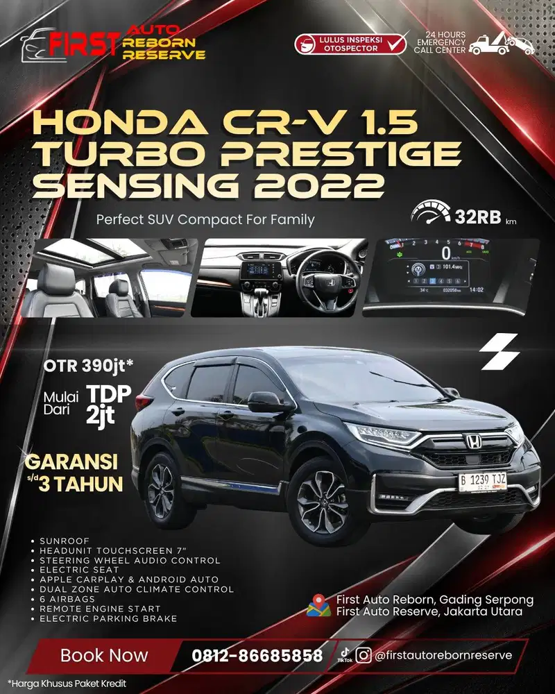 (TDP2jtan) Honda CR-V 1.5 Turbo Prestige Sensing 2022
