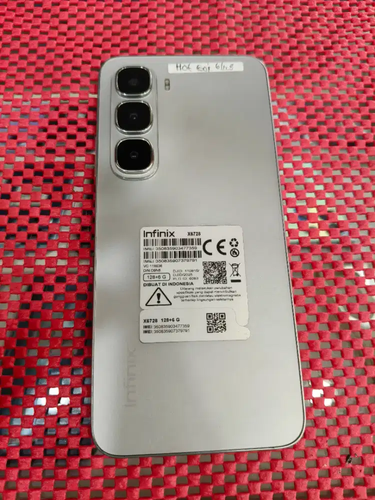 Infinix hot 60i 6/128 ex garansi resmi mulus lengkap no minus