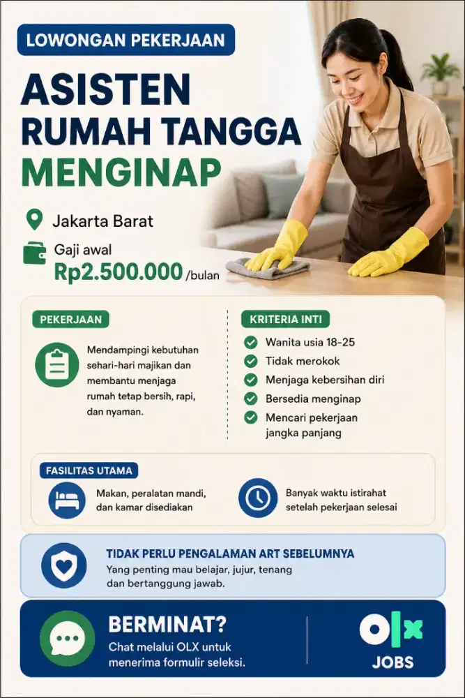 Lowongan Kerja ART Menginap Jakarta Barat