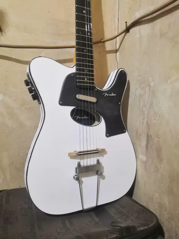 Gitar akustik elektrik fender telecoustic acoustic custom