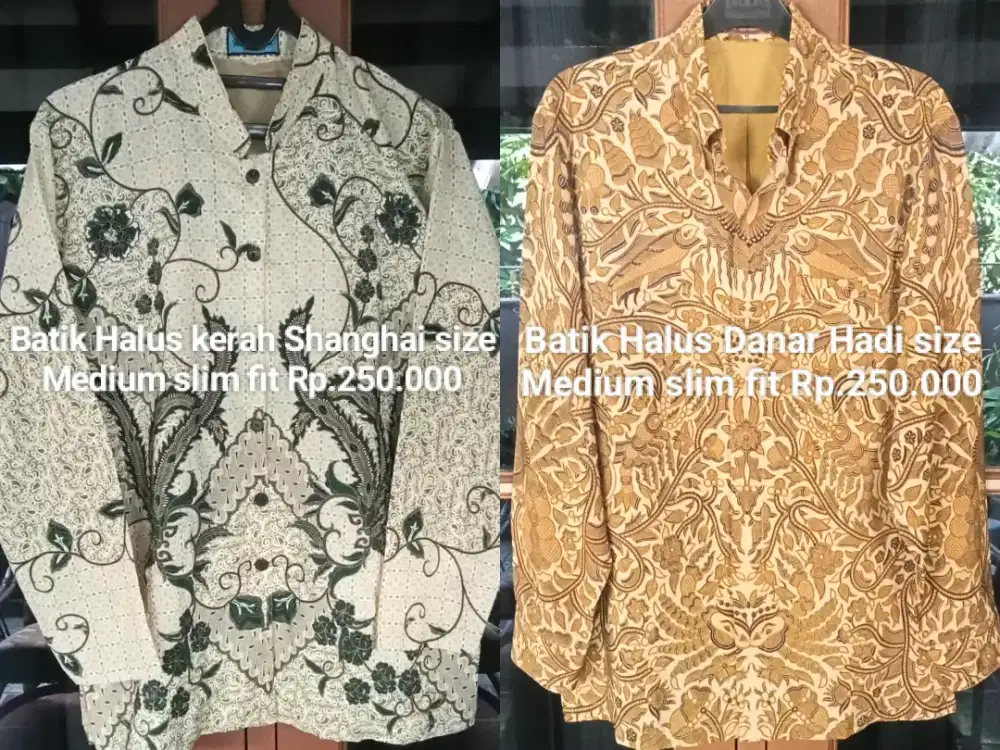 Kemeja batik halus double layer size M