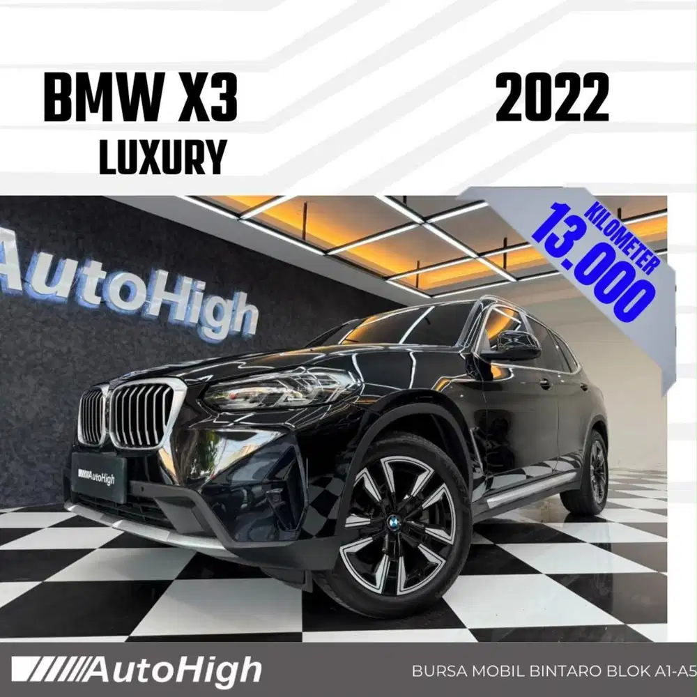 DP10% [Km13.000] X3 Luxury 2022 Black Reg 2024 #AUTOHIGH