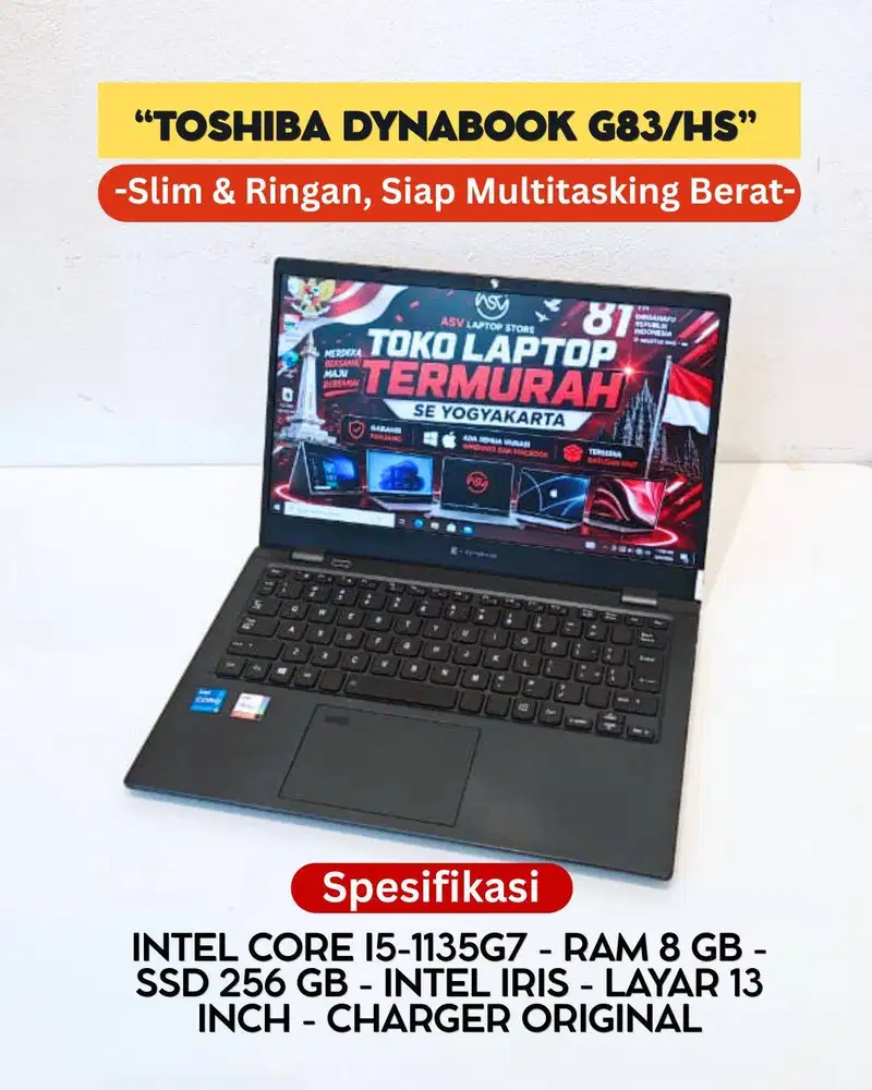 TOSHIBA DYNABOOK G83/HS CORE I5 GEN 11 RAM 8GB SSD 256GB ORIGINAL