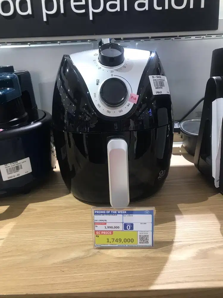 oxone air fryer black