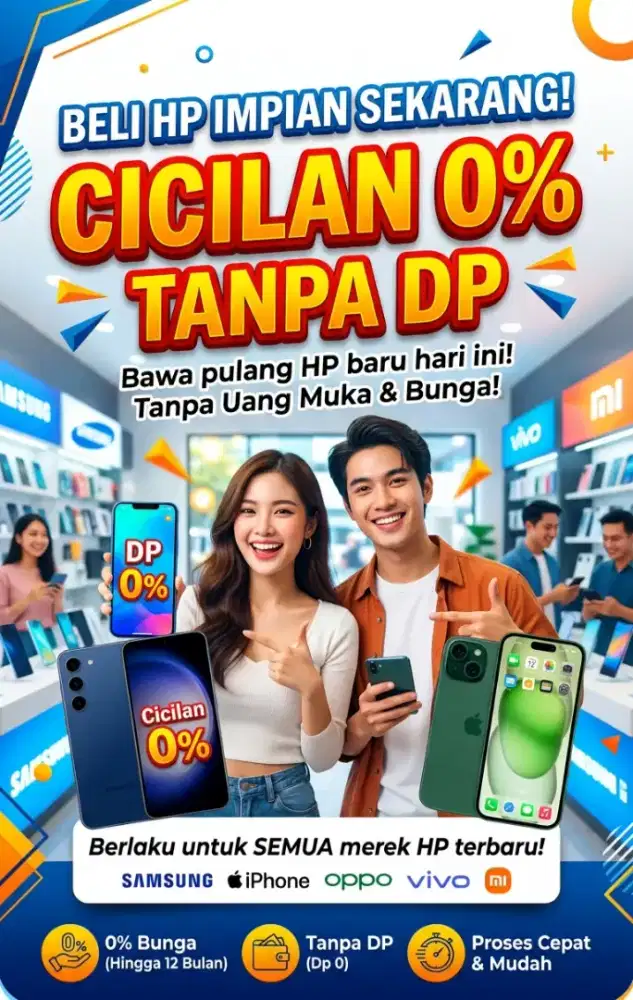 CICILAN TANPA DP DAN BUNGA 0%