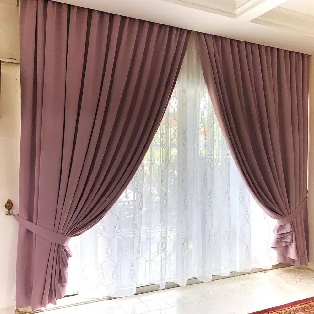 Gorden Vertikal/Vertical Blinds Roll/Roller Krey Wallpaper Dinding 3D
