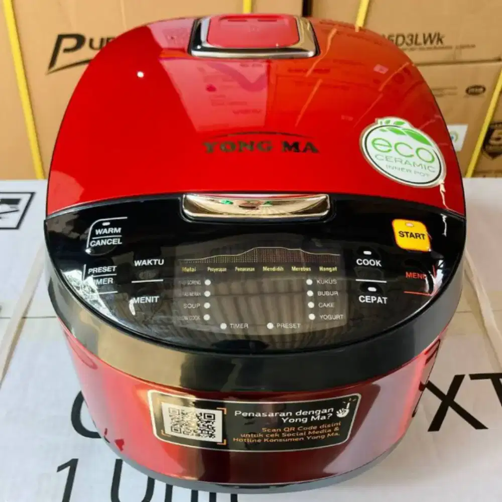 Rice Cooker Digital YONG MA Magicom Made in Korea SMC7047 Merah