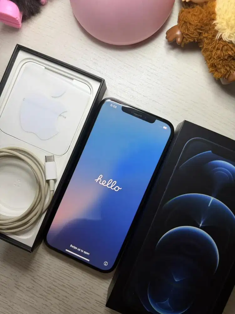 iPhone 12 Pro Max 128GB Pacific Blue Ex iBox | BH 77% | Free 3 Case