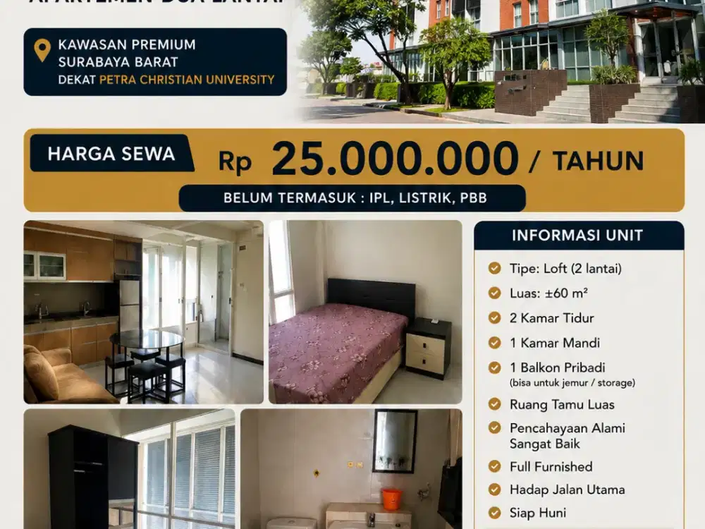 Disewakan Apartemen Royal cityloft royal residence