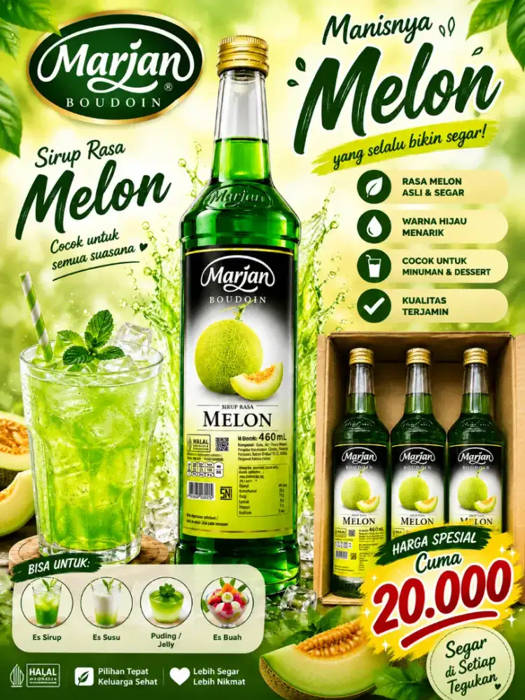 Ready Syrup Marjan rasa Melon