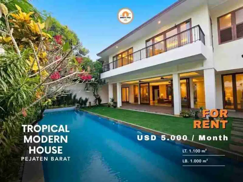 For Rent Kemang- Pejaten Barat Luxury Bright and, Quiet, 500 meter from AIS.