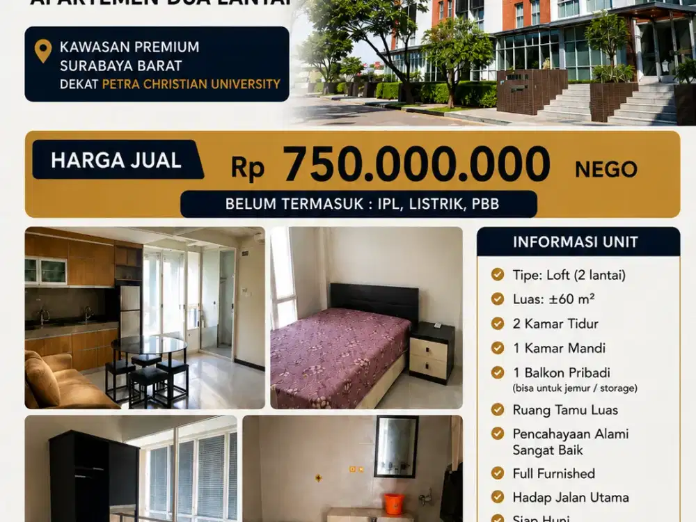 Dijual Apartemen Royal Cityloft Royal Residence