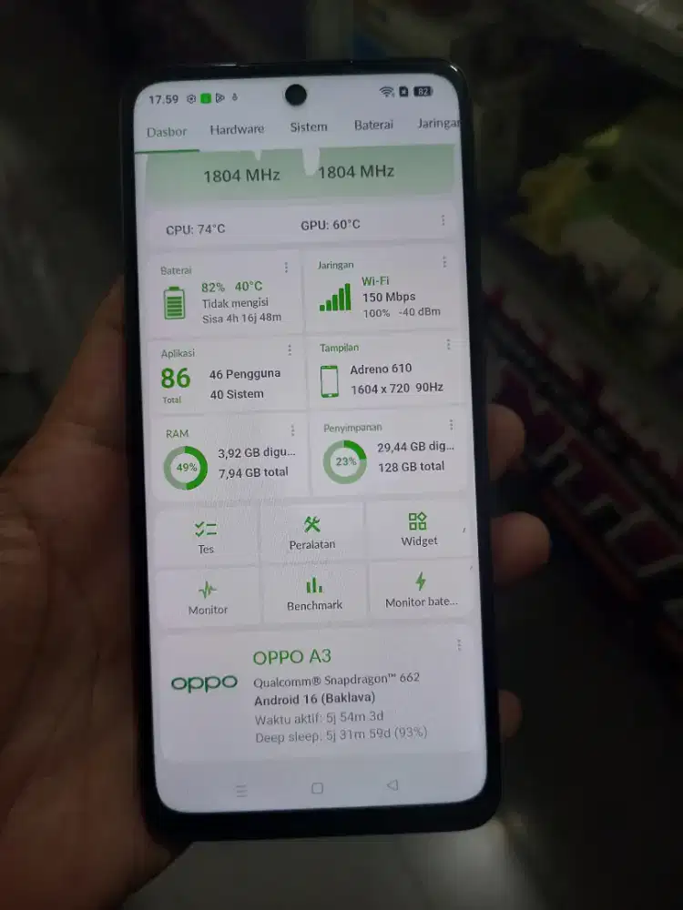 oppo A3 ram 8+8/128
