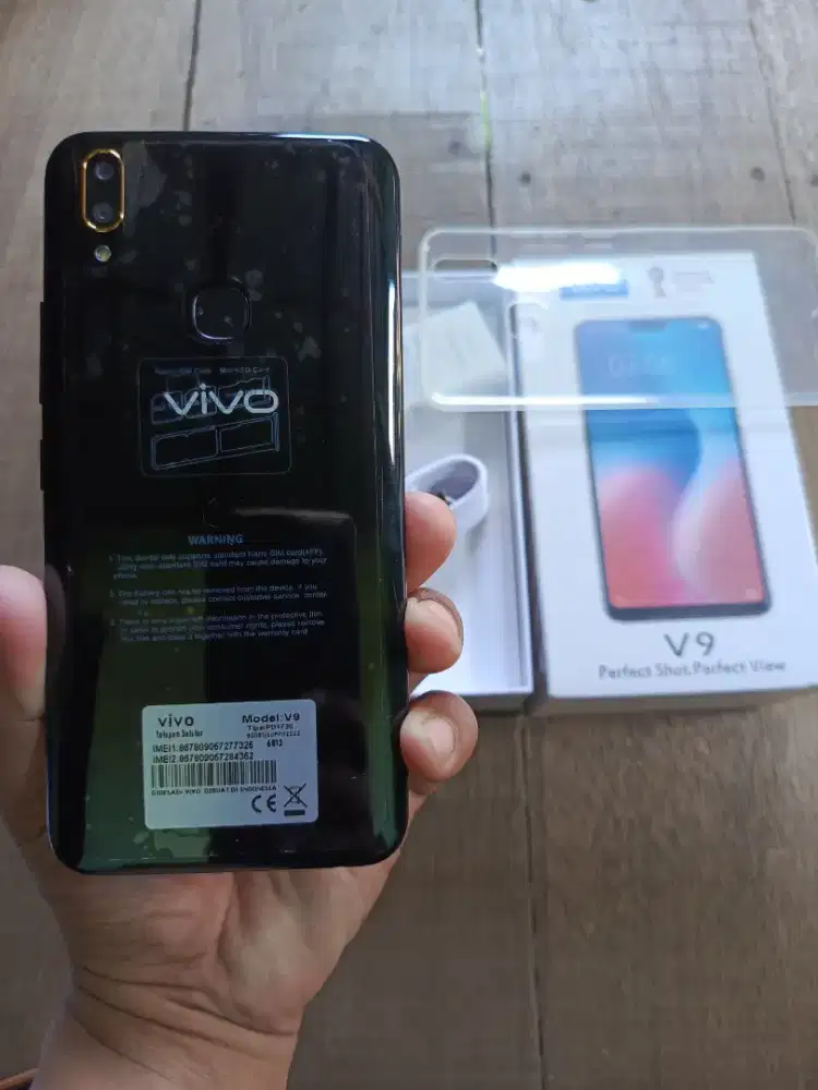 Jual hp baru murah Vivo V9 ram 4/64 layar 6,2 inch fulset