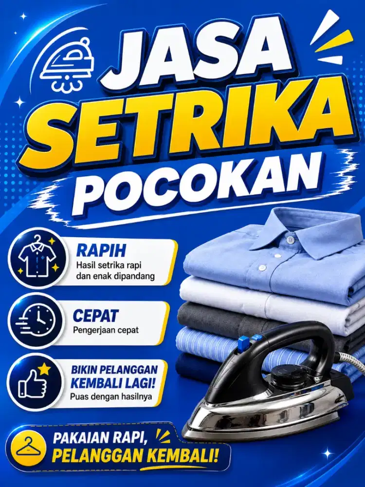 Setrika pocokan (Uap)