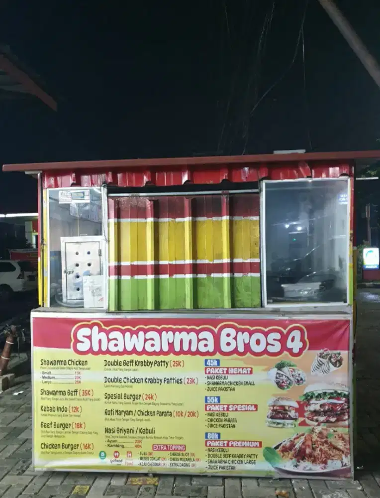 * di jual gerobak kebab shawarma
