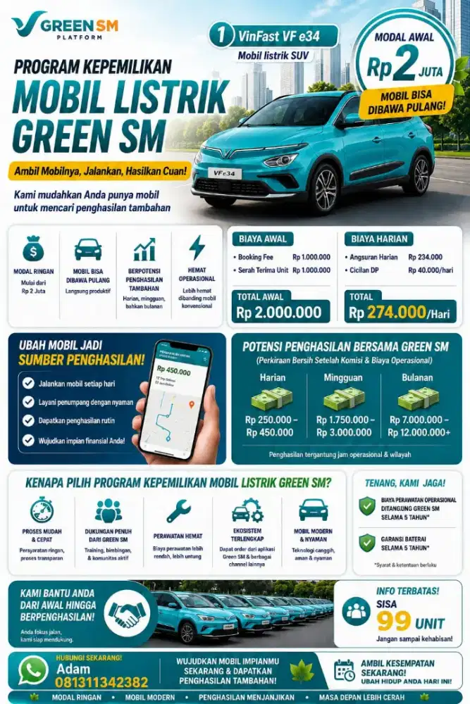 PROGRAM DRIVER MITRA GREEN SM PLATFORM DPT MOBIL TANPA LABEL GREEN SM