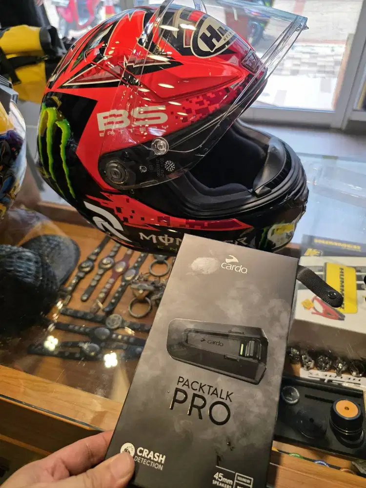 HELM HJC RPHA 1 FABIO QUARTARARO REPLICA MC1 (size L) + PACKTALK PRO