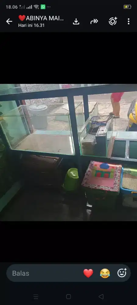 jual aquarium & raknya bekas