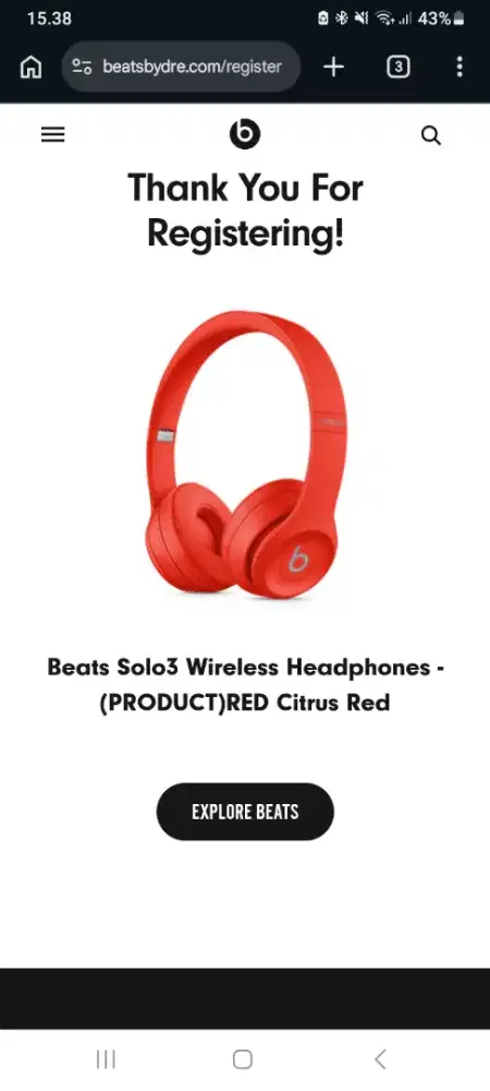 Beats solo3 wireless citrus red rare item