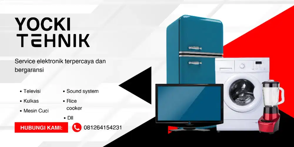 Service kulkas, mesin cuci, tv, sound system, dll