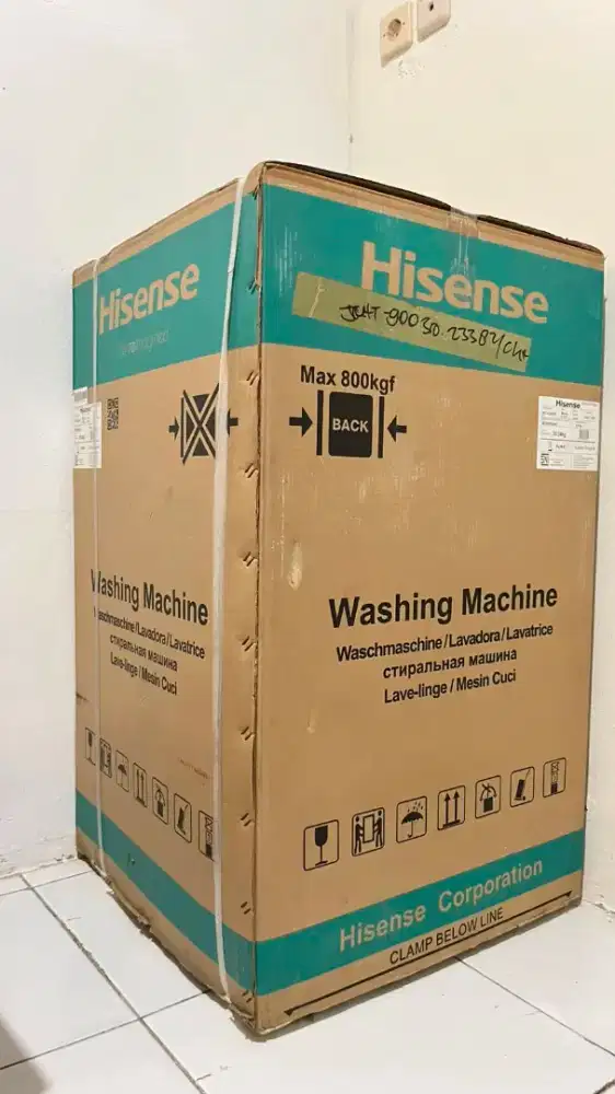 Mesin Cuci Top Load (Satu Tabung) brand : Hisense type : WTAG803T 8 Kg