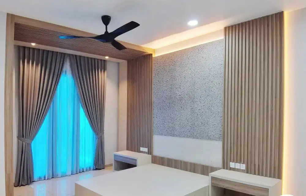 Jasa Pasang Gorden Custom Wallpaper Dinding 3D Gordyn Hordeng Korden