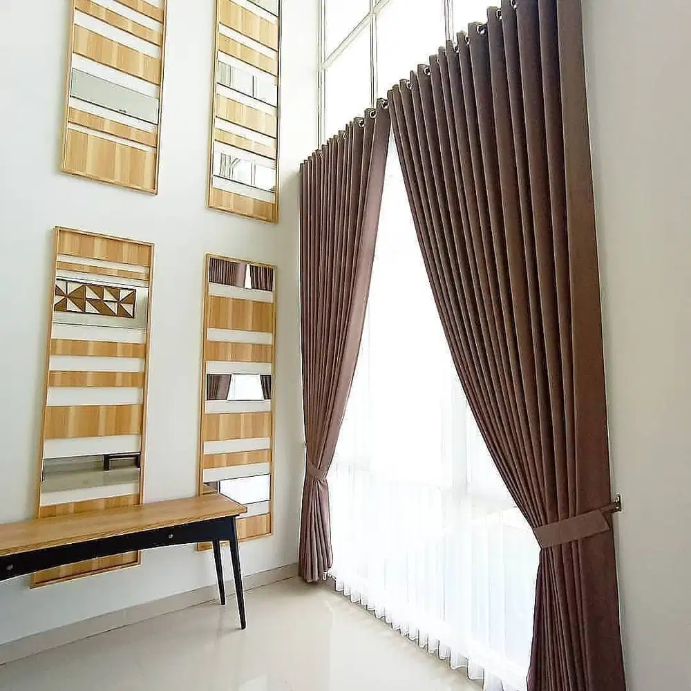 Jasa Pasang Gorden Custom Wallpaper Dinding 3D Gordyn Hordeng Korden