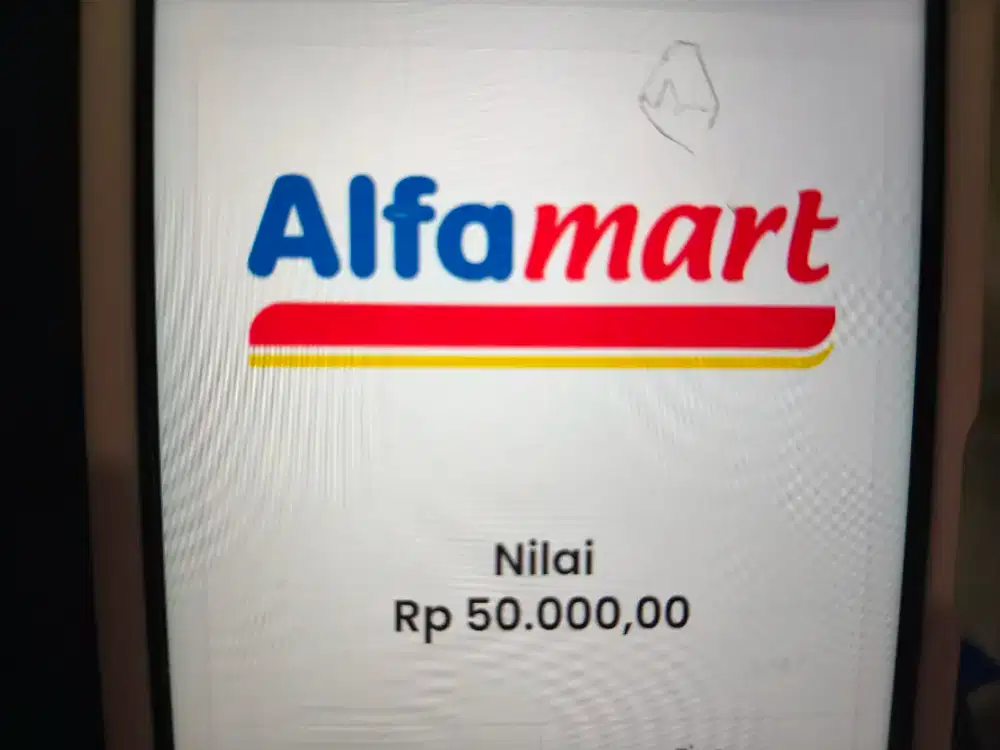 Voucher belanja Alfamart 50ribu
