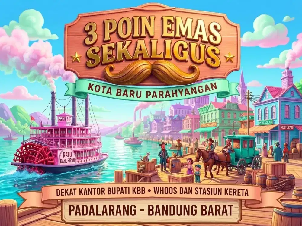 JUAL TANAH DI NGAMPRAH, PADALARANG, KOTA BARU PARAHYANGAN, BANDUNG BARAT.