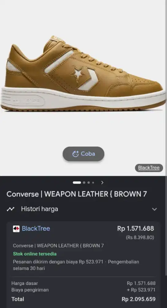 Jual Converse Weapon 90s Remix Style Retro color Y2K Leather