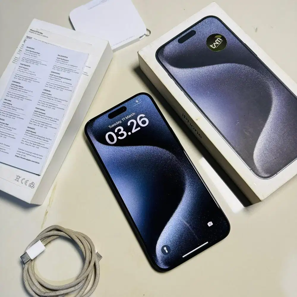 Iphone 15 promax 256 blue ibox mulus