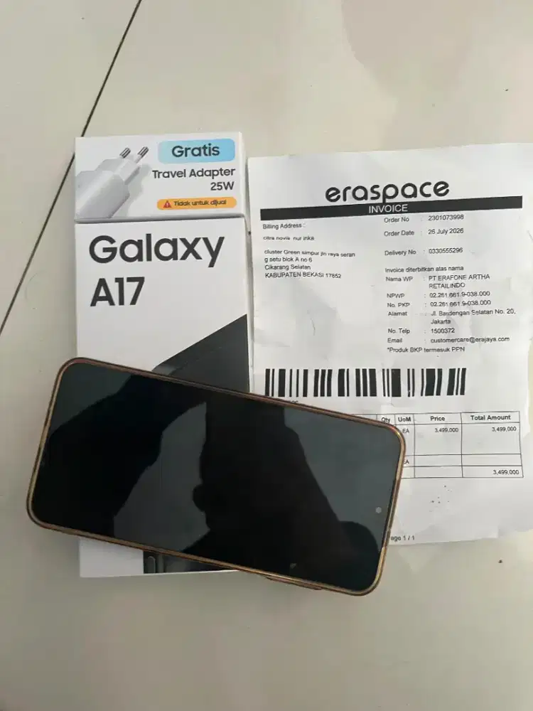 Jual Samsung a17 ram 8/128 casan segel
