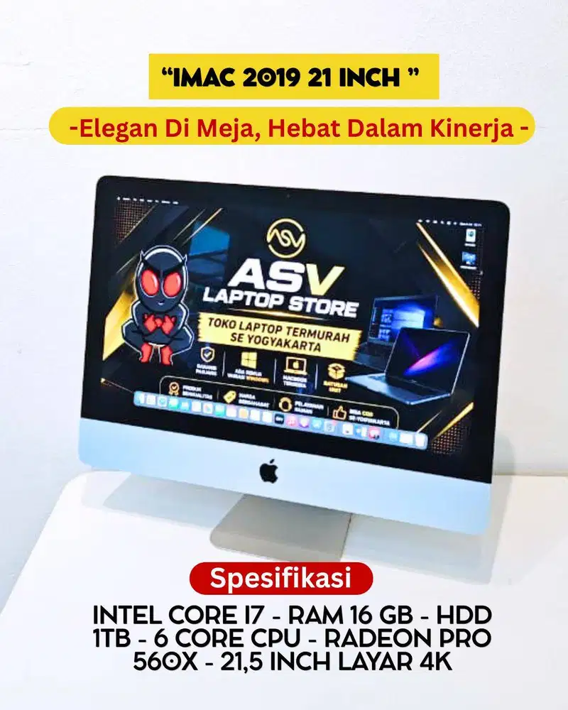 IMAC 2019 21 INCH CORE I7 RAM 16GB HDD 1TB APPLE ORIGINAL
