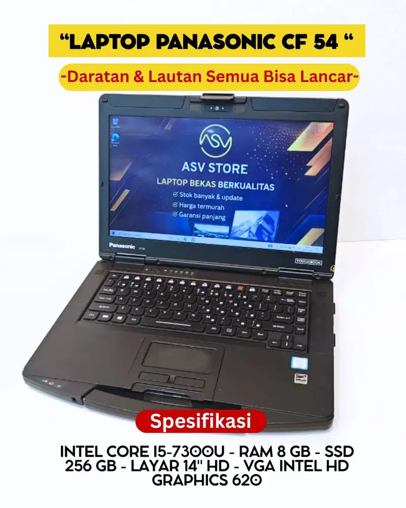 PANASONIC TOUGHBOOK CF 54 CORE I5 7300U RAM 8GB SSD 256GB ORIGINAL