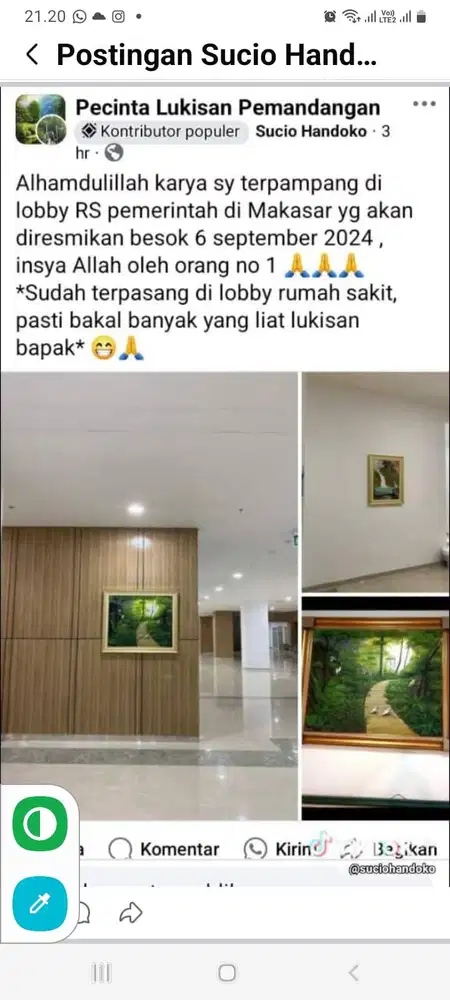 jual lukisan alam indah .