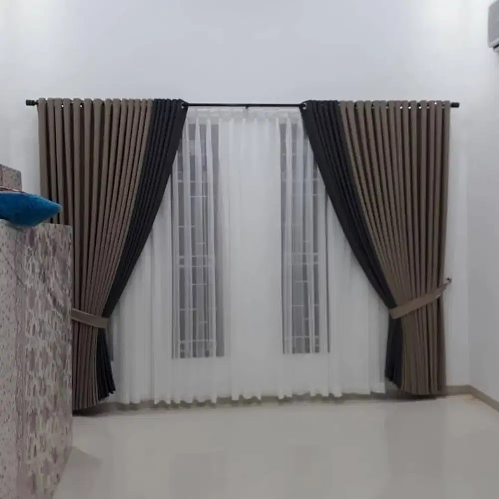Gorden Vertikal/Vertical Blinds Roll/Roller Krey Wallpaper Dinding 3D