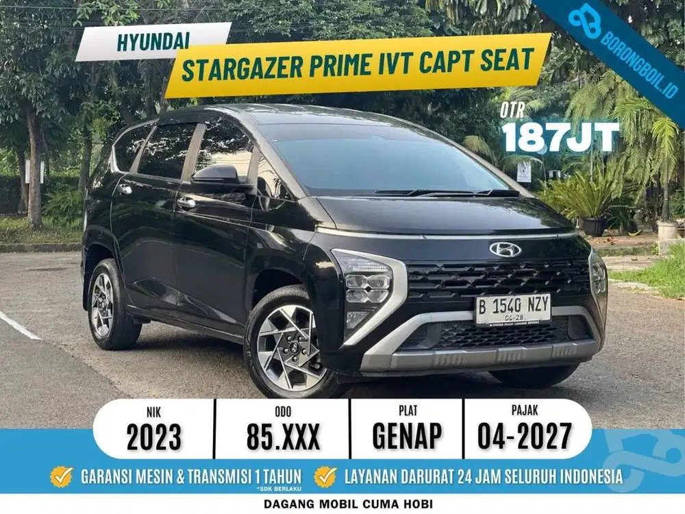 HYUNDAI STARGAZER PRIME CAPT SEAT AT 2023 HITAM - APPROVAL CEPAT!