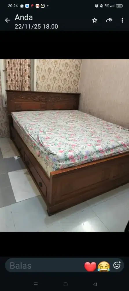Dipan kayu jati asli ukuran no 2