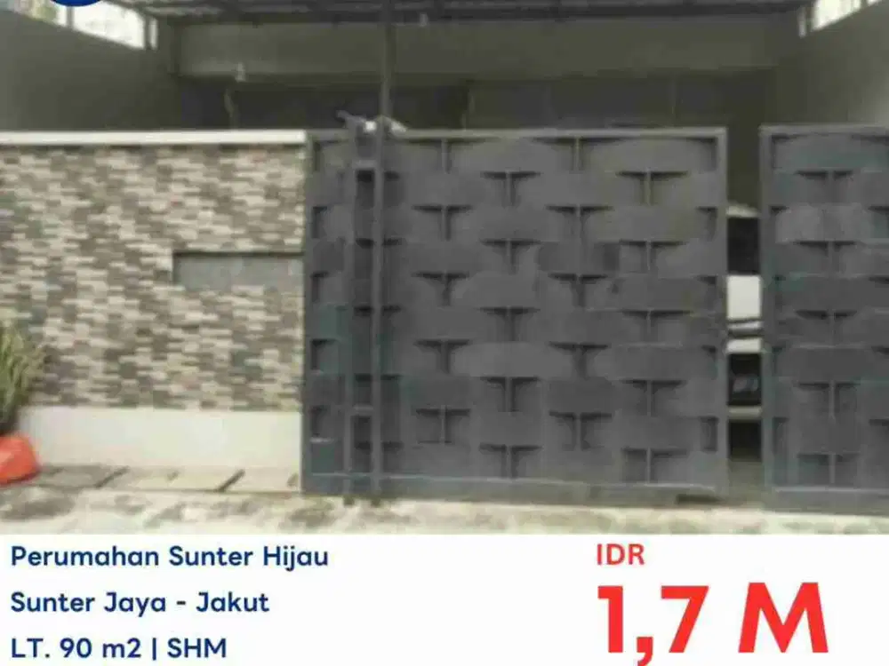 JUAL MELALUI AYDA AS IS RUMAH DI SUNTER HIJAU JAKARTA UTARA