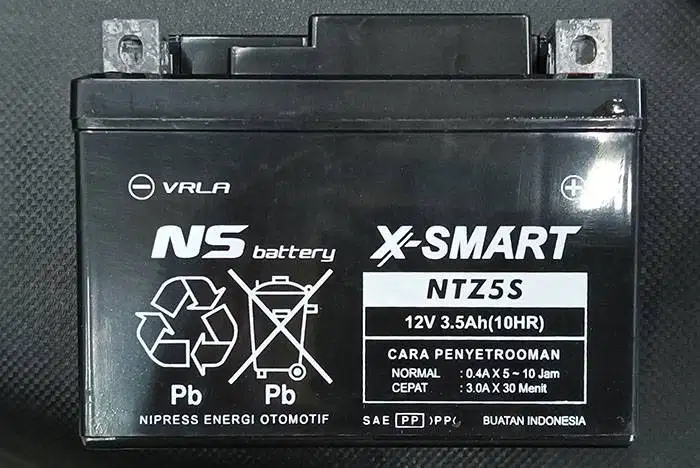 Aki motor NS Battery X-Smart NTZ5S (12V 3,5Ah)