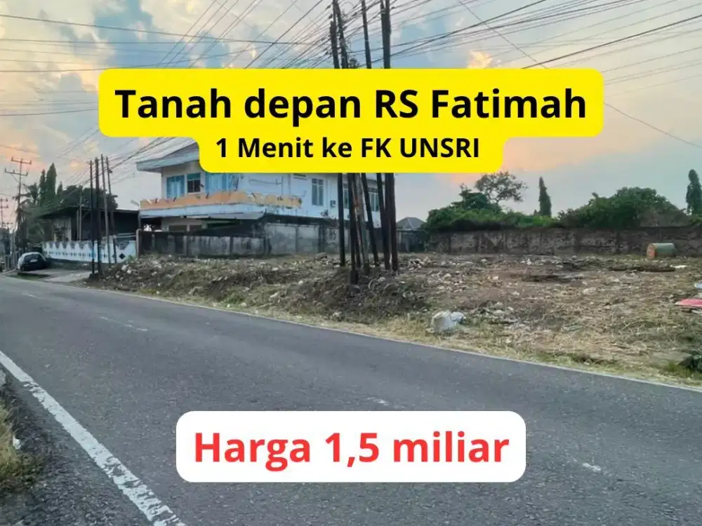 Tanah Palembang seberang RSUP Siti Fatimah ,dekat FK UNSRI